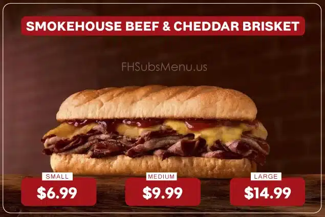 Firehouse Subs Smokehouse Beef & Cheddar Brisket 8 Firehouse Subs Smokehouse Beef & Cheddar Brisket