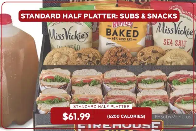 Standard Half Platter Subs & Snacks - Prices, Nutrition & Allergens 8 Standard Half Platter Subs & Snacks