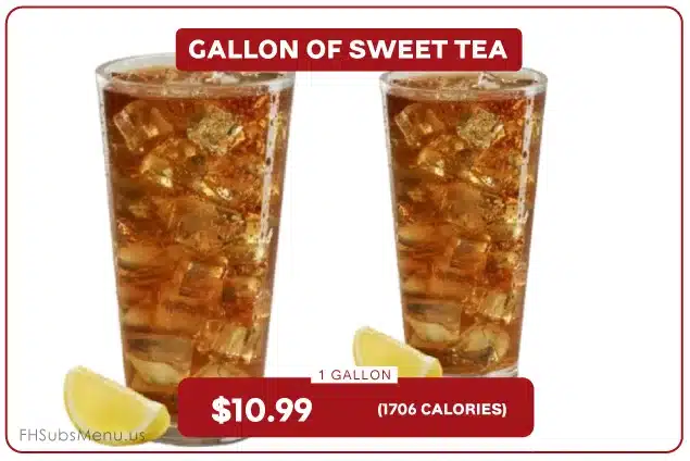 Gallon of Sweet Tea - Prices, Nutrition & Allergens 8 Gallon of Sweet Tea