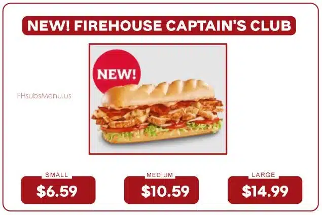 New! Firehouse Captain's Club - Prices, Nutrition & Allergens 8 Firehouse Captain's Club