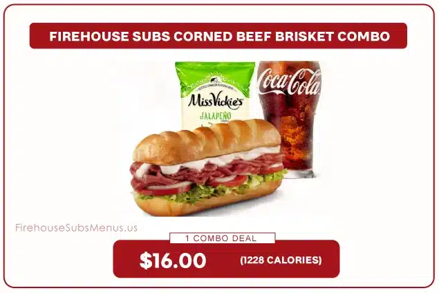 Firehouse Subs Corned Beef Brisket Combo - Price, Nutrition & Allergens 8 Firehouse Subs Corned Beef Brisket Combo