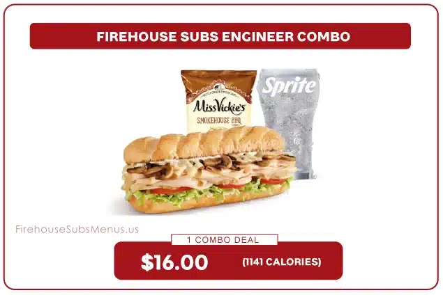 Firehouse Subs Engineer Combo - Price, Nutrition & Allergens 8 Firehouse Subs Engineer Combo