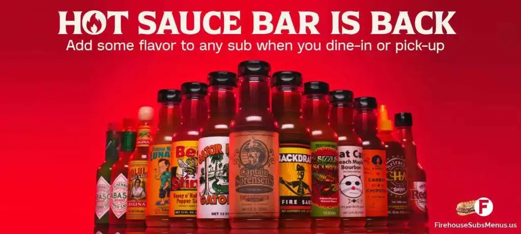 Firehouse Subs Menu with Prices, Nutrition & Pictures 235 Firehouse-Subs-Hot-Sauces