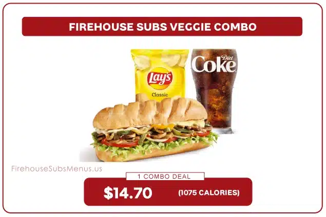 Firehouse Subs Veggie Combo - Price, Nutrition & Allergens 8 Firehouse Subs Veggie Combo